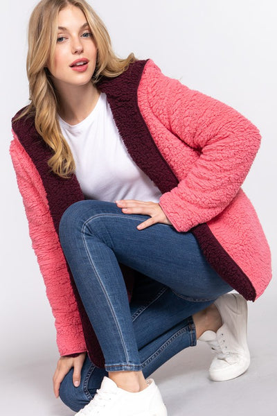 Reversible Faux Fur Jacket - by Active Basic