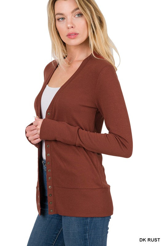 Snap Sweater Cardigan - Zenana Brand