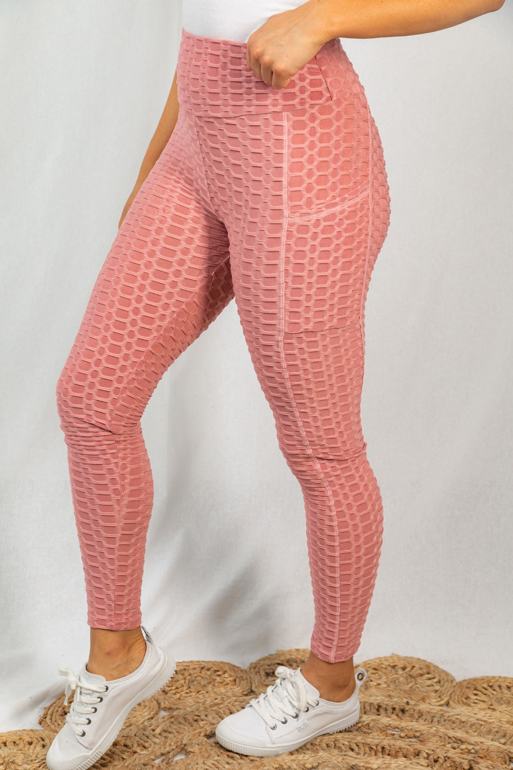 High Waisted Texture Leggings