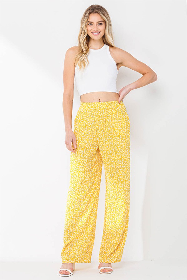 Flower Print Pants