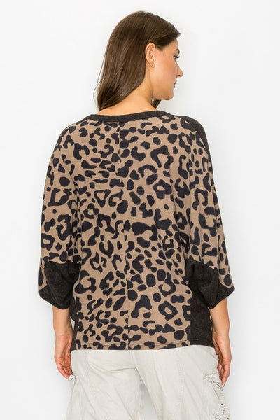 Animal Print Dolman Top - a.gain Brand