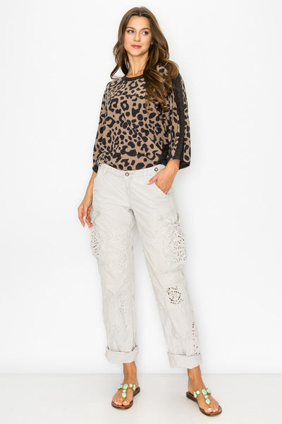 Animal Print Dolman Top - a.gain Brand