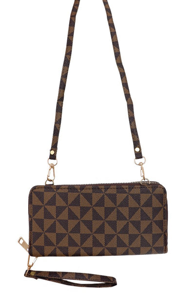 Tri-Check Wallet Crossbody
