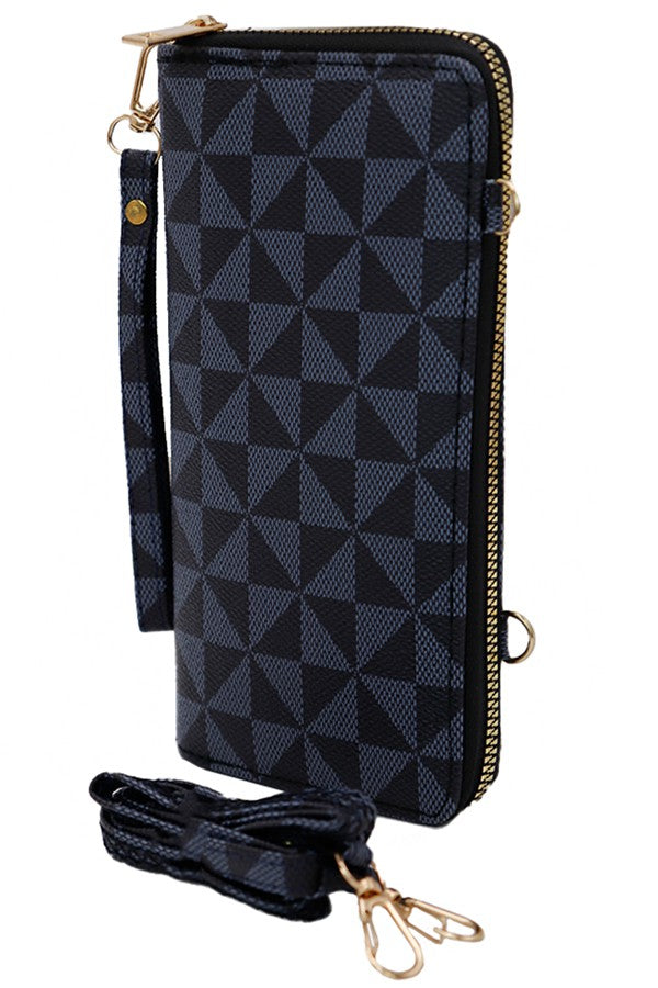 Tri-Check Wallet Crossbody