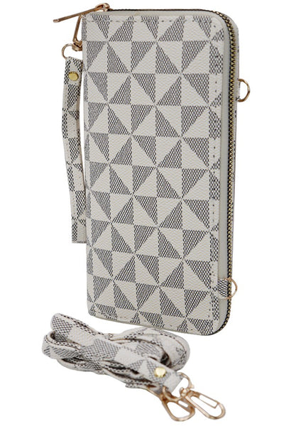 Tri-Check Wallet Crossbody