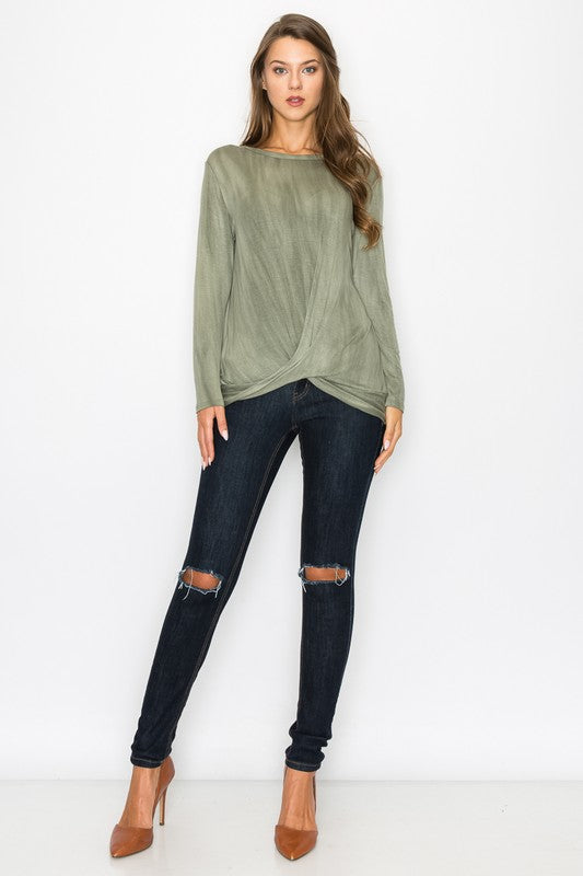 Tie Dye Twist Top -a.gain Brand