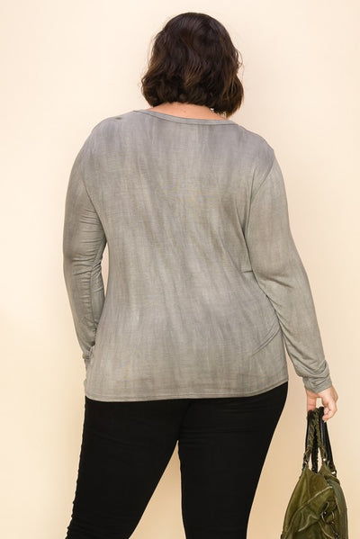 Tie Dye Twist Top -a.gain Brand