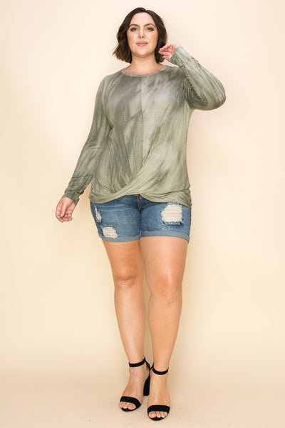 Tie Dye Twist Top -a.gain Brand