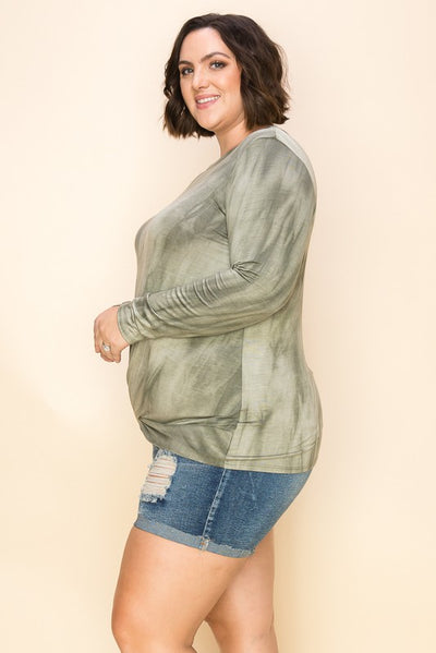 Tie Dye Twist Top -a.gain Brand