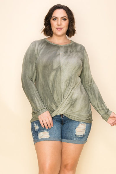 Tie Dye Twist Top -a.gain Brand