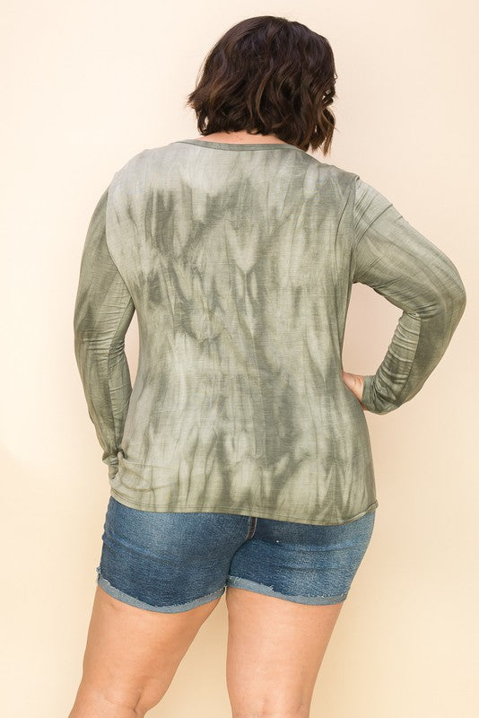 Tie Dye Twist Top -a.gain Brand