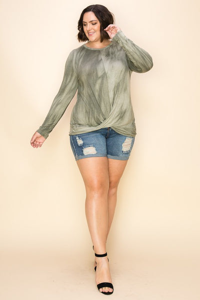 Tie Dye Twist Top -a.gain Brand
