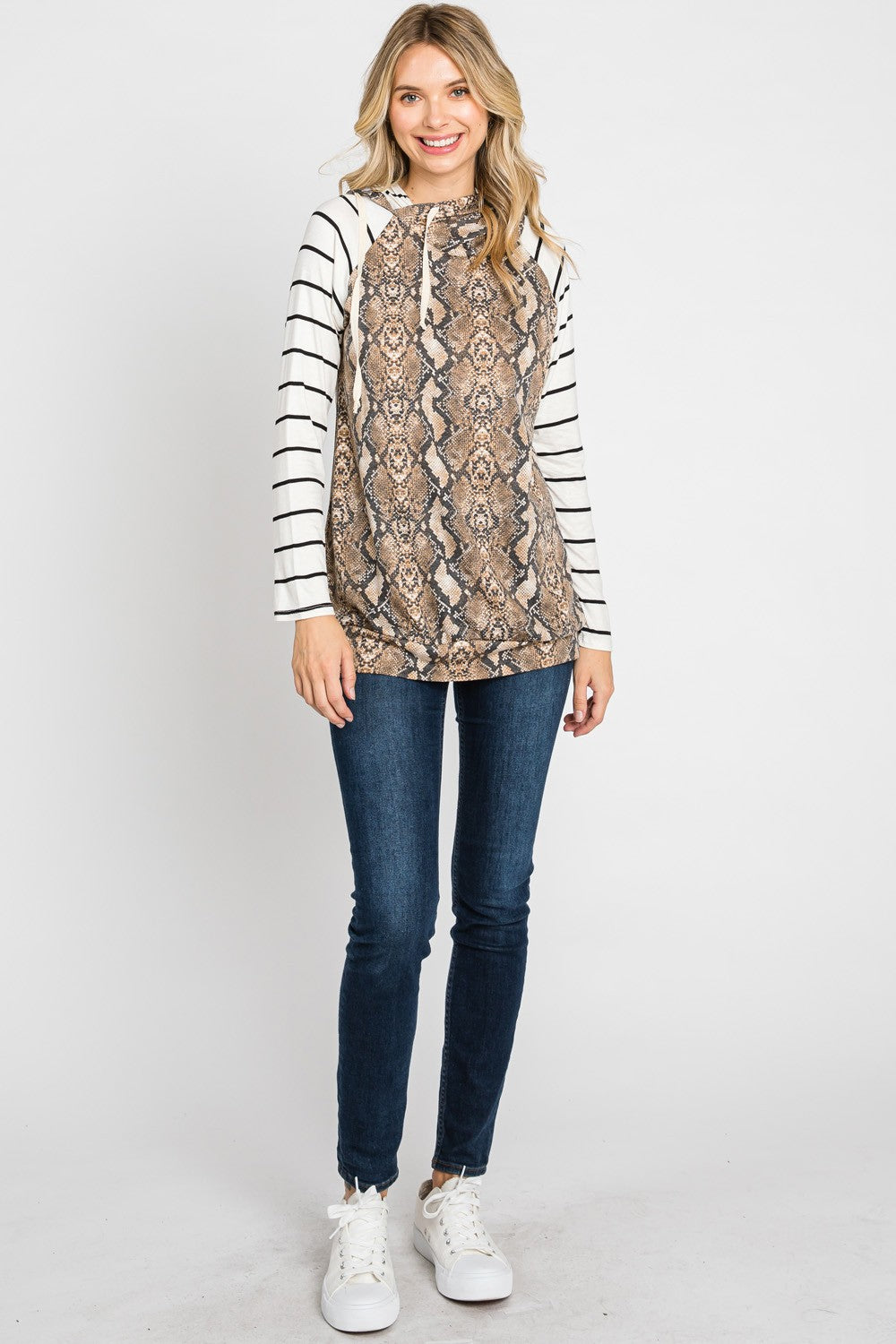 Snakeskin Hoodie by Cream N Sugar