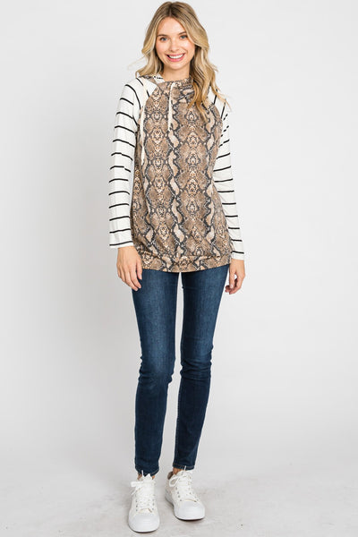 Snakeskin Hoodie by Cream N Sugar