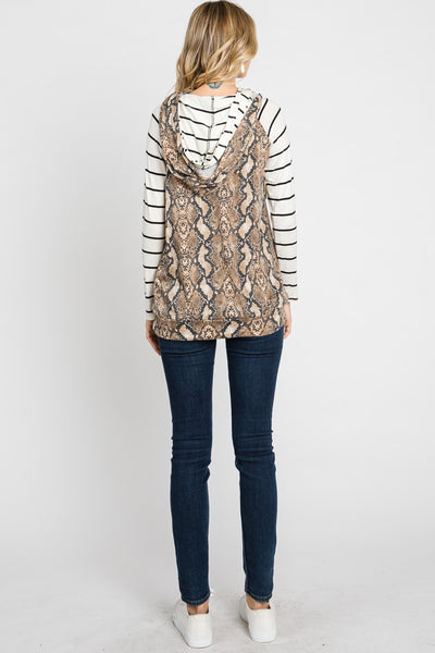 Snakeskin Hoodie by Cream N Sugar