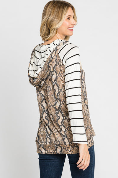 Snakeskin Hoodie by Cream N Sugar