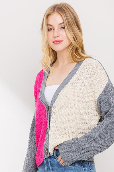 Color Block Cardigan