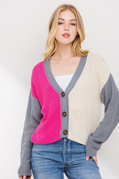 Color Block Cardigan