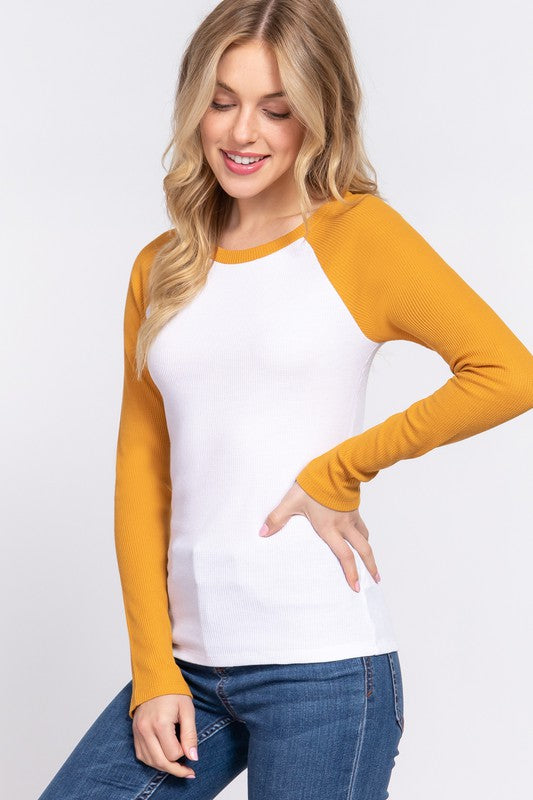 Long Sleeve Raglan Thermal - by Active Basic