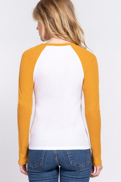Long Sleeve Raglan Thermal - by Active Basic