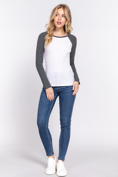 Long Sleeve Raglan Thermal - by Active Basic