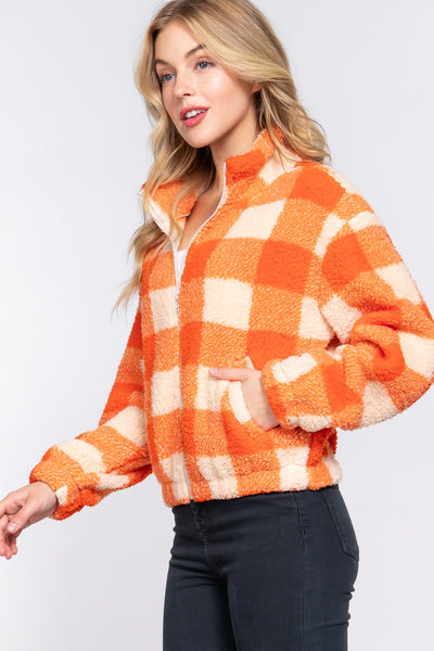 Argyle Fur Jacket  - by Active Basic