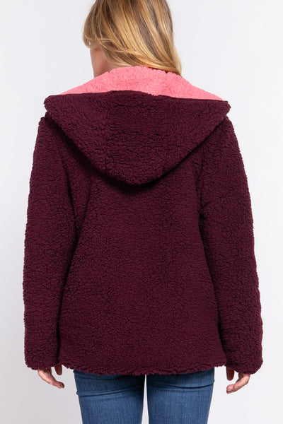 Reversible Faux Fur Jacket - by Active Basic