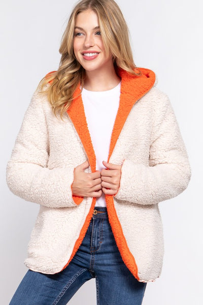 Reversible Faux Fur Jacket - by Active Basic