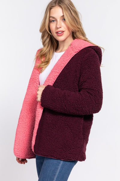 Reversible Faux Fur Jacket - by Active Basic