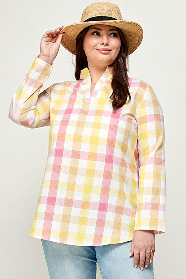 Spring Plaid Top