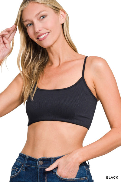Seamless Ribbed Bralette by Zenana