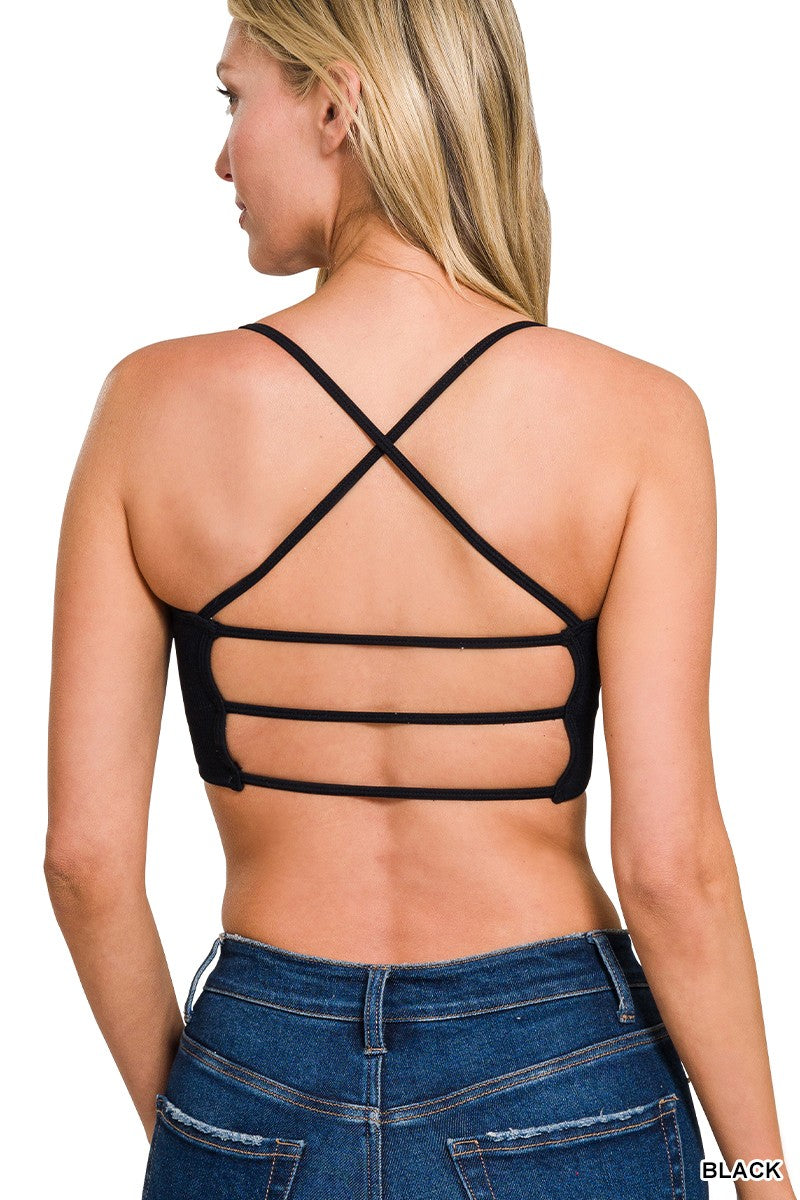 Seamless Ribbed Bralette by Zenana