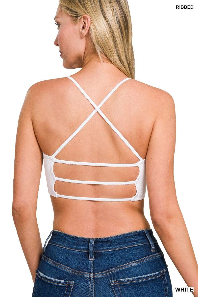 Seamless Ribbed Bralette by Zenana