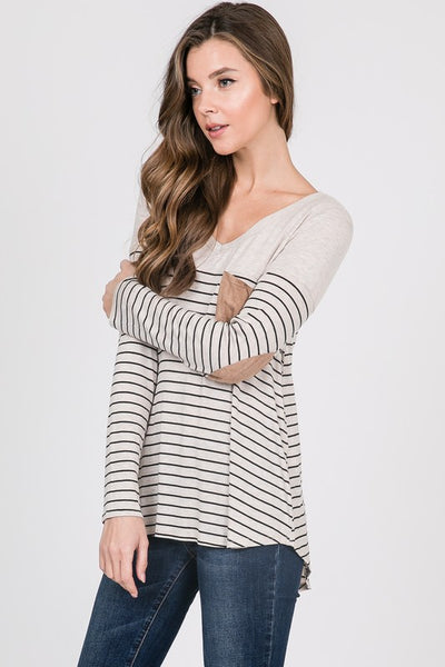 Stripe Panel Pocket Top by Simi Bloom