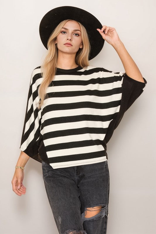 Striped Dolman Top - a.gain Brand
