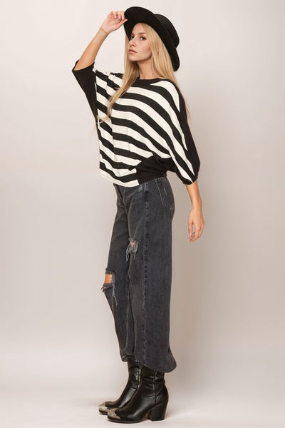 Striped Dolman Top - a.gain Brand