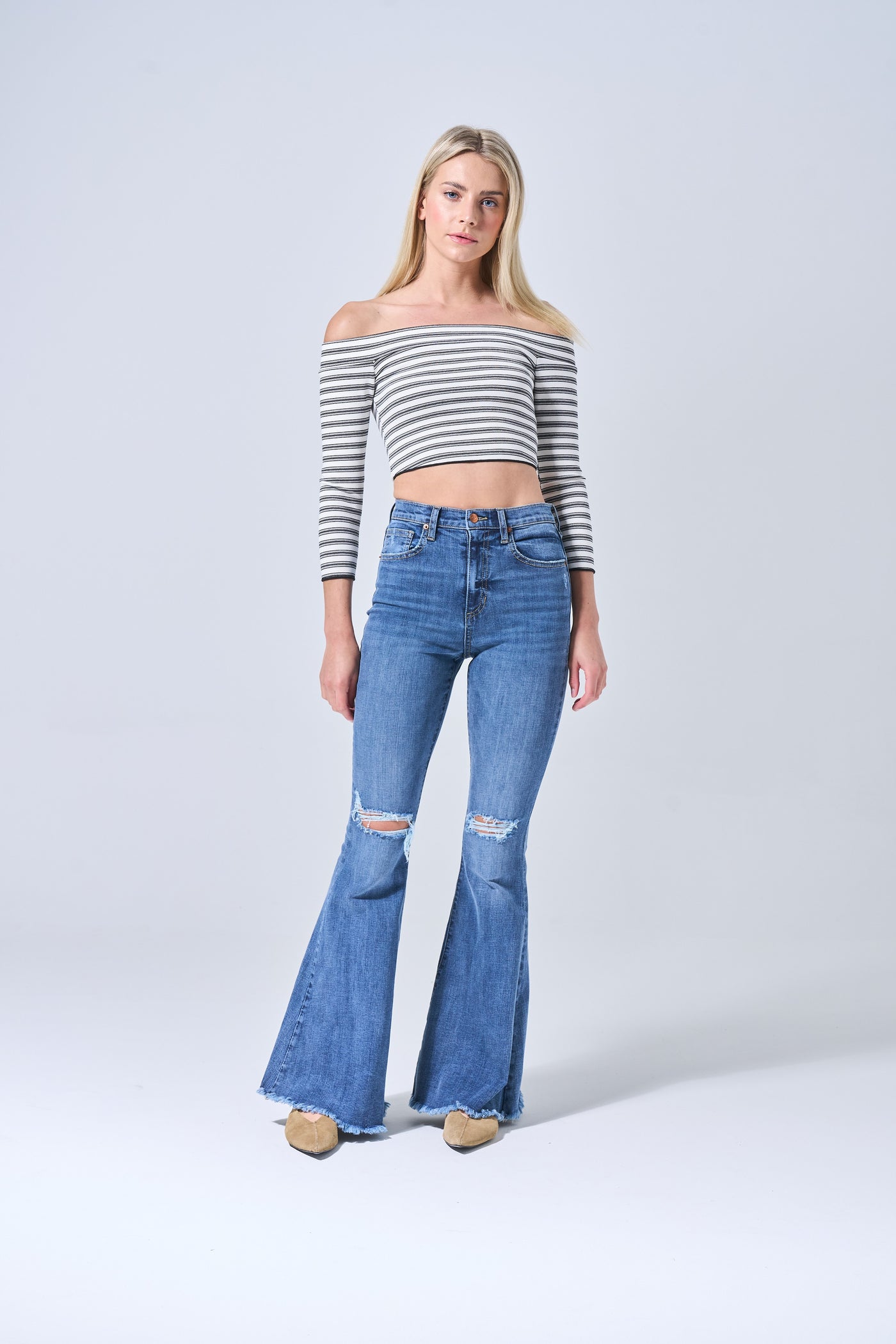 SneakPeek High-Rise Ultra Flare Raw Hem