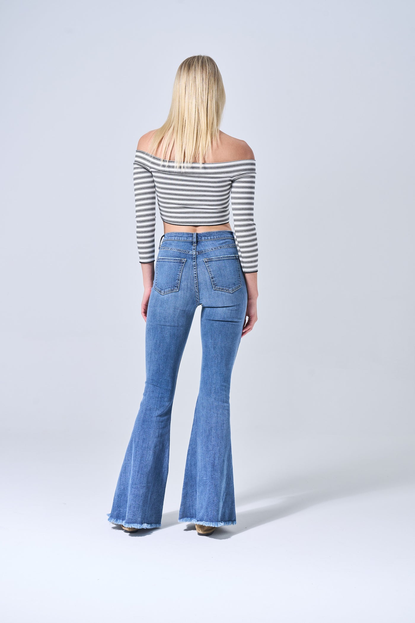 SneakPeek High-Rise Ultra Flare Raw Hem