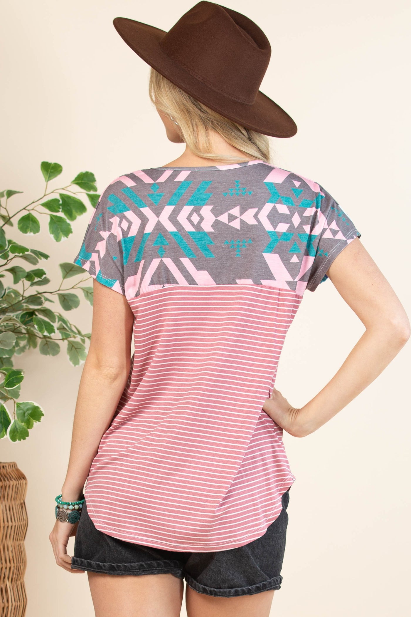 Geo Print Pocket Tee