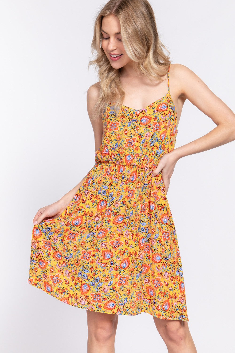 Floral Print Dress - Active Basic Brand
