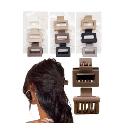 Cubic Matte Hair Clips