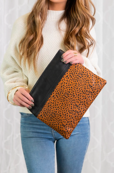 Leopard Gold Ring Clutch