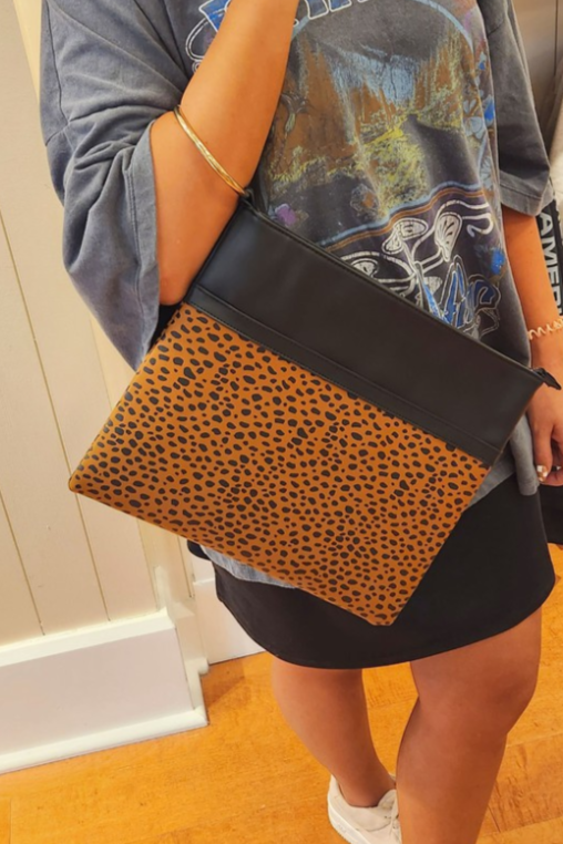 Leopard Gold Ring Clutch