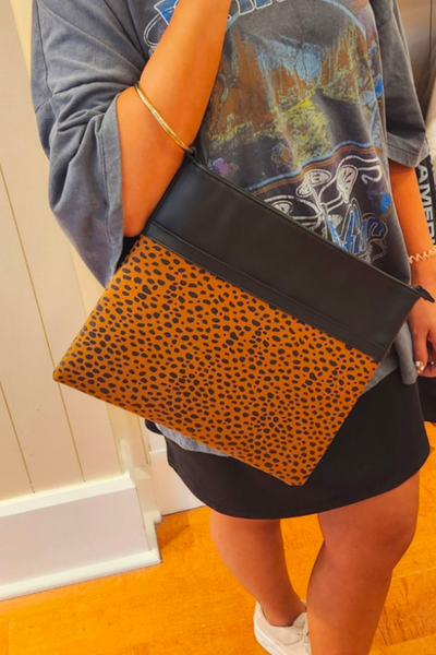 Leopard Gold Ring Clutch