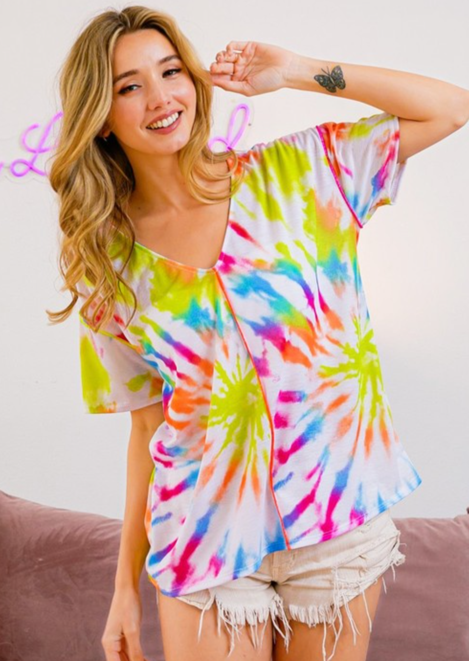 Tie Dye V Tee