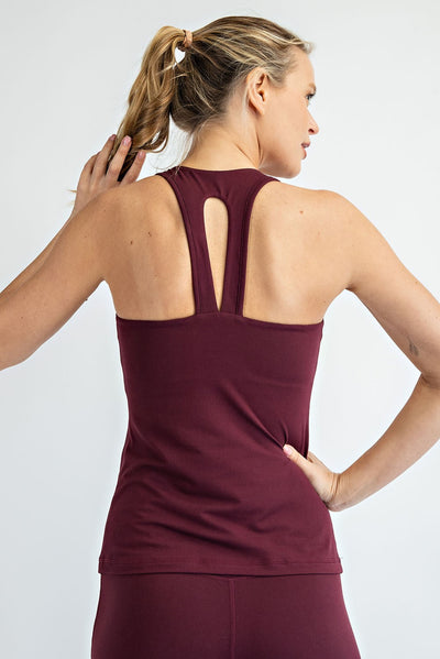 Butter V Neckline Racerback Top by Rae Mode