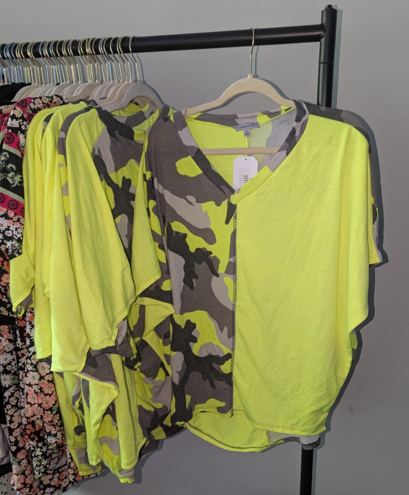Split Camo Top - by White Birch