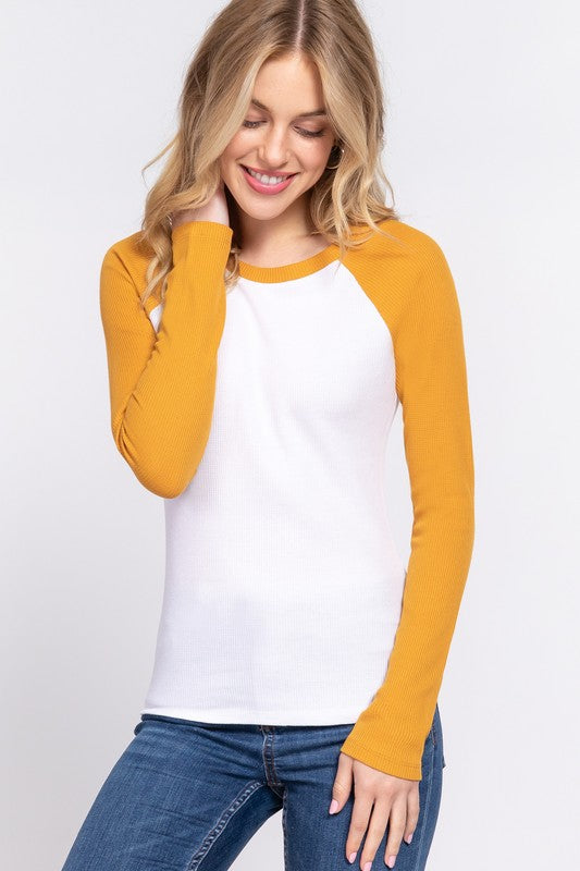 Long Sleeve Raglan Thermal - by Active Basic